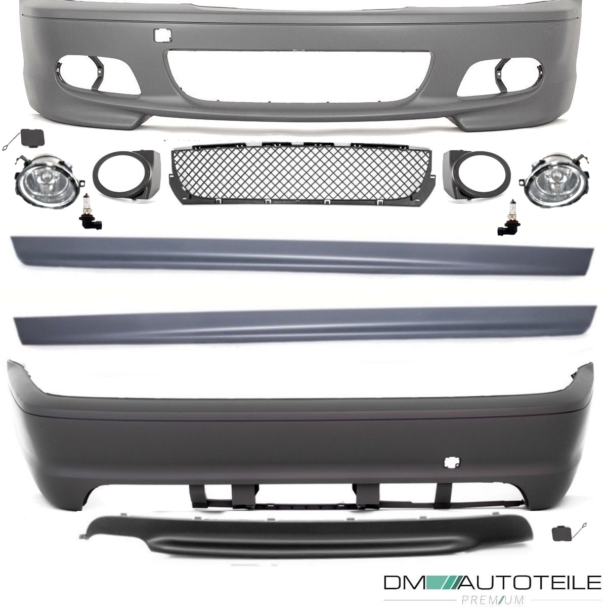 BMW E46 Coupe Cabrio M-Paket II Stoßstange Bodykit Komplett Front+Heck+Seite+NSW