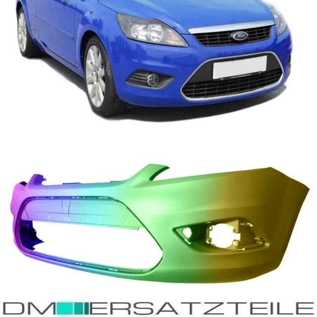 Set Ford Focus II DA Facelift Front Bumper PAINTED 2007 2011 For Fogs