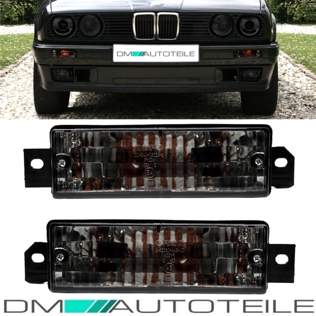 Frontblinker Blinker SET Schwarz + Birnen passend für BMW ...