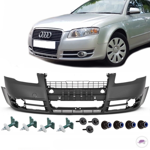 Audi A4 8E B7 Stoßstange vorne 04-08  Montageset KOMPLETT- EU WARE ...