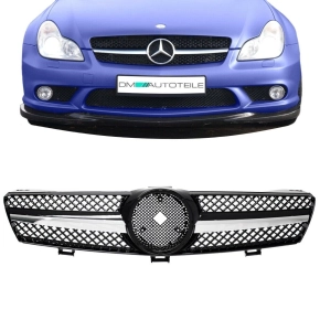 Mercedes CLS C219 W219 Twin Blade Front Grille Black /...