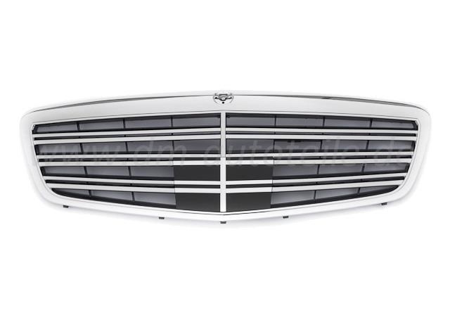 Front Grille Chrom Sport without Distronic fits on Mercedes S-Class W221 Facelift with AMG Sport