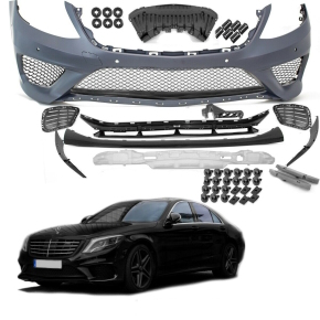 Stoßstange Vorne für PDC Black Edition+ für Mercedes S-Klasse W222 + Zubehör S63 AMG Modelle