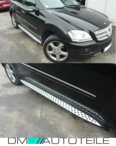 Mercedes ML W164 footboards entrance panels Set 05-11 aluminium