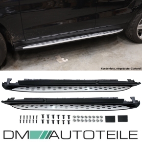 Trittbretter SET in Aluminium für Mercedes M-Klasse W166 mit Anbaumaterial und ABE