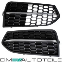 Set Front Grille Cover Fog Bumper Black fits on BMW F22 F23 
