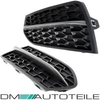 Set Front Grille Cover Fog Bumper Black fits on BMW F22 F23 