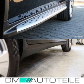 Trittbretter SET in Aluminium für Mercedes GLC X253 und Coupe C253 mit Anbaumaterial und ABE