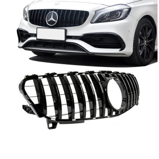Kidney Front Grille Black Chrome fits on Mercedes W176 15-19 to Sport-Panamericana GT