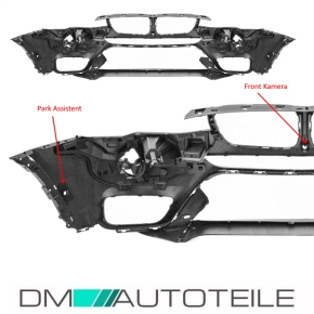 Stoßstange vorne SRA +LED +Park Assistent grundiert für BMW X3 F25 LCI ab 2014