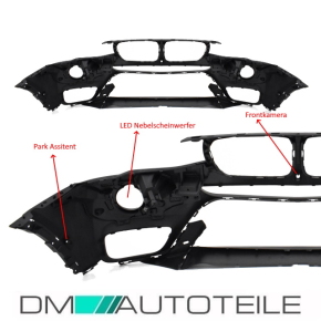 Stoßstange vorne SRA +Parkassist + 360° +LED NSW passt für BMW X3 F25 LCI 2014>