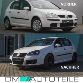 VW Golf 5 V Pare-choc Avant + Grille nid dabeille Noir GTI +Set montage inclus