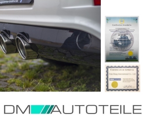 Heckstoßstange / Heckschürze hinten mit Diffusor / Ansatz 2-Rohr mittig für VW Golf 5 nicht für R32 mit ABE