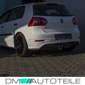 Heckstoßstange / Heckschürze hinten mit Diffusor / Ansatz 2-Rohr mittig für VW Golf 5 nicht für R32 mit ABE