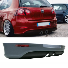 Heck Heckschürze Diffusor Stoßstangeneinsatz + Hitzeblech + Reflektoren für VW Golf 5 V auf R32 Design