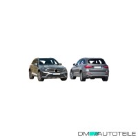 Stoßstange hinten schwarz passt für Mercedes GLC 