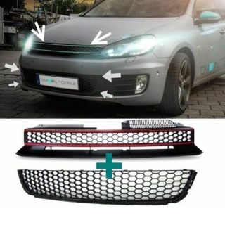 VW Golf 6 GTI headlights conversion kit Front Grille + mesh