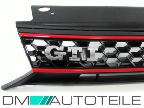 VW Golf 6 GTI conversion Front Set headlights LED 3U + Front Grille red trim