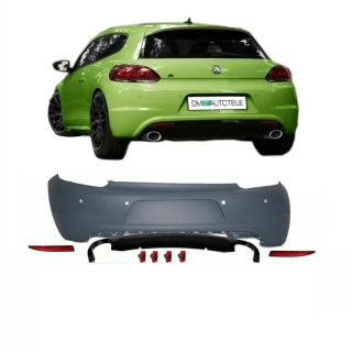 Sport Rear Bumper Duplex primed fits on VW Scirocco III 137  08-14 w/o R