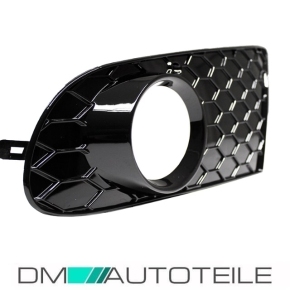 Gitter SET Frontstoßstange für VW Golf 6 VI im Wabendesign in Schwarz Glanz