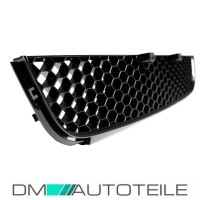 VW Golf MK6 VI Front Grille Bumper Honeycomb Black Gloss Cen