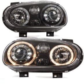 VW Golf 4 headlights black R32 look 97-03