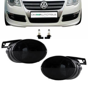 SET 2x Nebelscheinwerfer Smoke Schwarz LI+RE für VW Passat 3C Modelle+H4 Birnen
