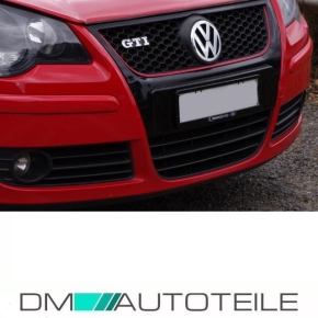 Kühlergrill für VW Polo 9N3 Facelift auch für GTI im Wabendesign in Schwarz Matt