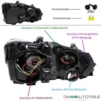 Satz Headlights Black LED DRL GTI  H7/H7 for VW Polo 6R 6C 1
