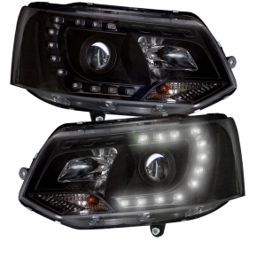 Für VW T5 T5.1 SPORTLINE 2010–2015 glänzend schwarz Nebelscheinwerfer  Lampenabdeckung Kühlergrill LAVENTE