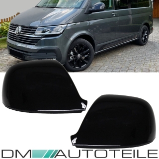 Set VW T5 GP+Amarok Facelift Door Wing Mirror Covers Black Edition Gloss painted