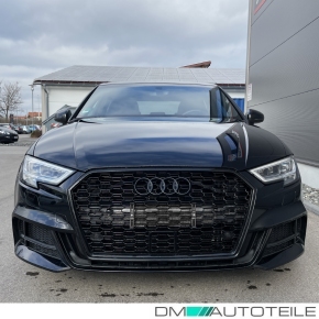 Kühlergrill Wabengrill PDC +ACC Schwarz Glanz passt für Audi A3 8V Facelift nicht RS3 ab 2016