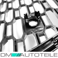 Honeycomb Front Grille Black Gloss+ Accessoires fits on Audi