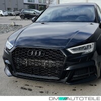 Honeycomb Front Grille Black Gloss+ Accessoires fits on Audi