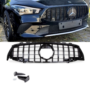 Front Grille Black Gloss fits on Mercedes CLA W118 w/o Camera +with PDC to Sport- Panamericana GT 