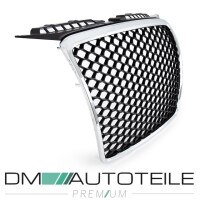 Audi A3 8P 8PA 05-08 Front Grille honeycomb Chrome black + l