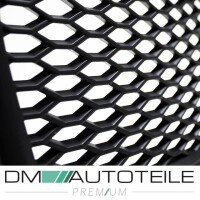 Front Grille honeycomb black semi-gloss + license plate hold