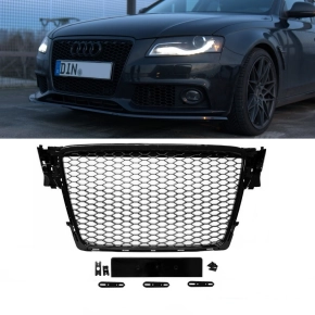 Front Grille honeycomb black gloss+ license plate holder...