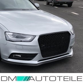 Kühlergrill / Wabengrill für Audi A4 B8 Facelift auch für S-Line / S4 nicht für RS4 ohne PDC in Schwarz Glanz