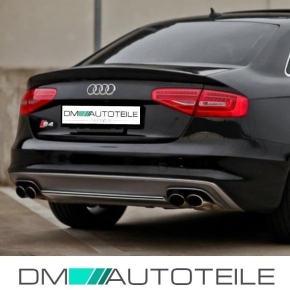 Audi A4 B8 8K Facelift Diffuser Bumper + opening for 4-pipe tail pipes for S4 models 11-15