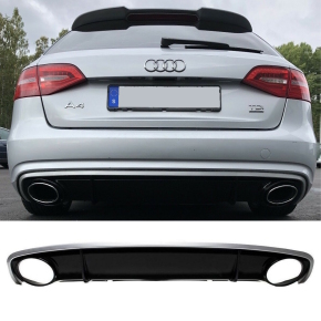 Audi A4 B8 8K Facelift Diffuser Bumper + for tail pipes for RS4 models 11-15