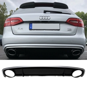 Audi A4 B8 8K Facelift Diffuser Bumper + for tail pipes...