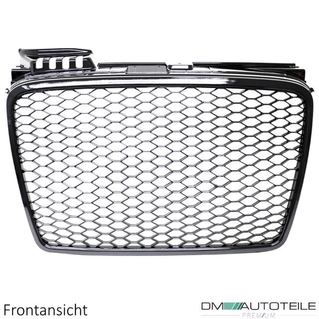 Wabendesign Kühlergrill Wabengrill Glanz passend für Audi A4 B7 04