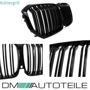 Sport-Performance Bodykit splitter + diffusor + blades gloss black + grille fits on BMW X5 G05 M-Sport bumper