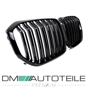 Sport Doppelsteg-Kühlergrill für BMW X5 G05 in Schwarz Glanz
