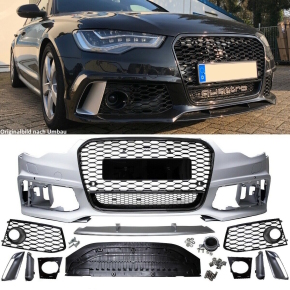 Sport Conversion Front Bumper Audi A6 C7 Washers + PDC + accessories w/o RS6 up 11-15