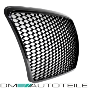 Badgeless Front Grille Grill Honeycomb Black Gloss for Audi A6 4F 08-11 +RS6