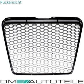 Badgeless Front Grille Grill Honeycomb Black Gloss for Audi A6 4F 08-11 +RS6