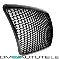 Badgeless Front Grille Grill Honeycomb Black Gloss for Audi 