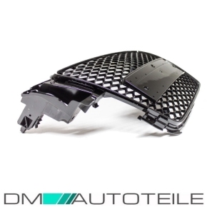 Sport Front Bumper + Spoiler Alu+Honeycomb Front Grille Black fits on Audi A5 8T w/o S5 + RS5